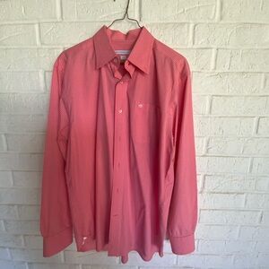 Southern Tide Men's Coral Checkered Shirt